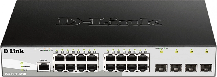 D-Link gigabitine hallatav lüliti Metro Etherneti jaoks DGS-1210-20/ME/EE - 1 tk