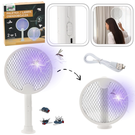 Elektriline putukalöök 2in1 UV LED-i ja USB‑C-ga
