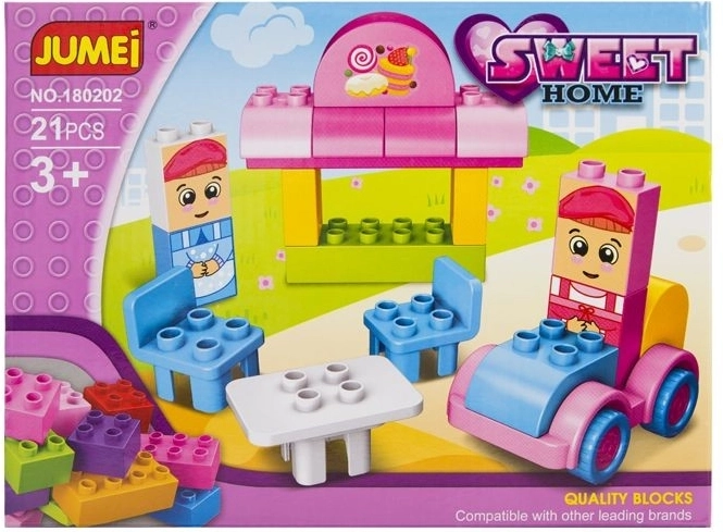 Jumei klotsid Sweet home kondiitriäri 21 osa 26 × 19 cm – 1 tk