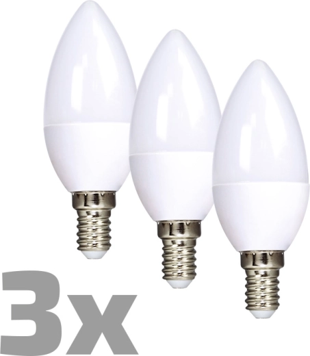 Ecolux LED-küünalpirn E14 6 W 3000 K 450 lm – 3 tk
