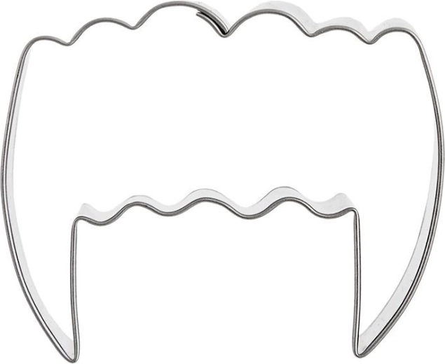 Metallist küpsisevorm vampiirihambad 5,5 cm