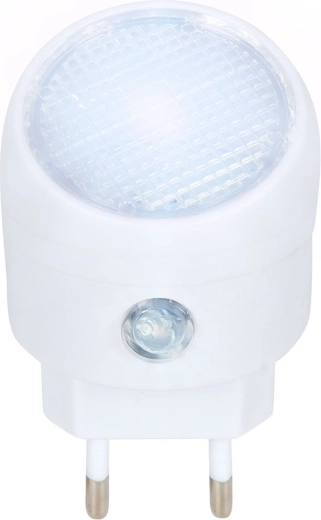 Öine LED-pistikulamp hämarikusensoriga, valge