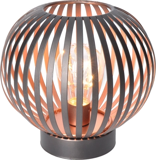 Solighti metallist ümmargune latern mikro-LED-pirniga