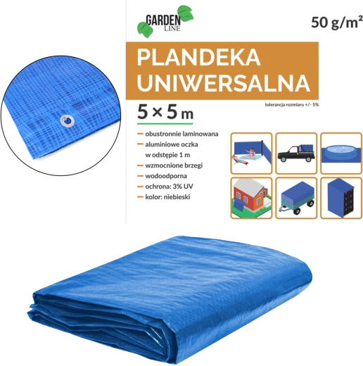 Roheline basseinialune kate 5 × 5 m, PE, aasad, UV-kaitse