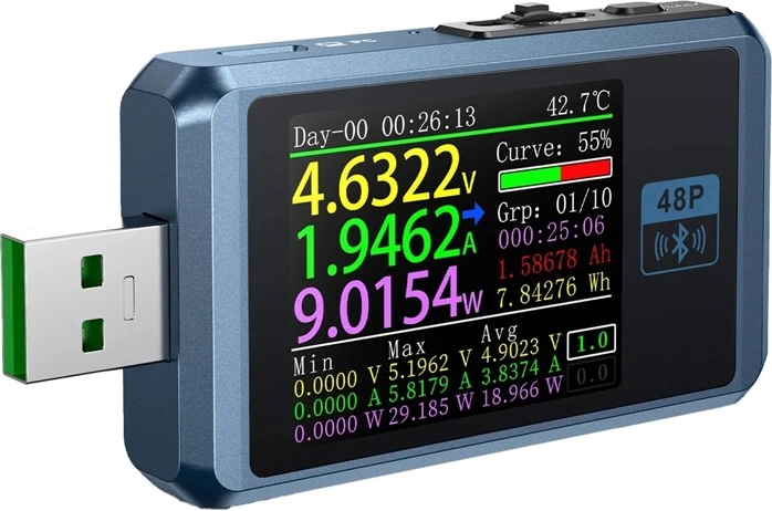 Fnirsi FNB48P BT USB-portide tester Bluetoothiga
