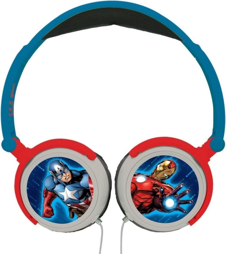 Laste kokkupandavad juhtmega kõrvaklapid MARVEL AVENGERS helitugevuse piiranguga