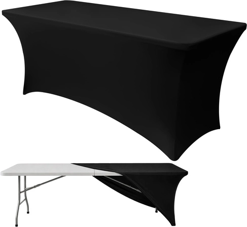 Elastne kate banketilauale 183 × 75 × 75 cm RUHHY – must