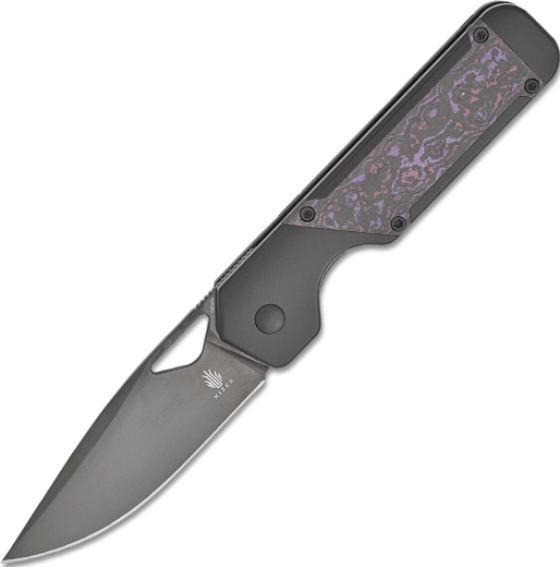 Kizer Militaw kokkupandav taskunuga 8,5 cm, DLC, titaan ja Fatcarbon Purple Haze