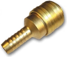 Kiirliitmik 1/4" väliskeermega 6 mm voolikule, messingist