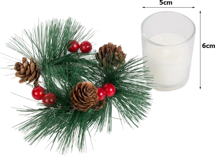 Candles in glass holders