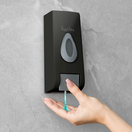 Wall-Mounted Manual Soap Dispenser 350 ml – Black