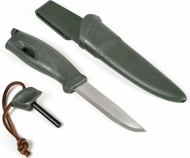 Light My Fire Swedish FireKnife nuga tulepulgaga, roheline