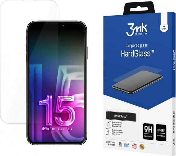 Karastatud kaitseklaas HardGlass iPhone 15 Pro Max 6,7" jaoks, 9H
