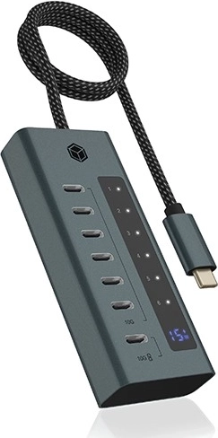 USB‑C jaotur 7× USB 3.2 Gen 2 koos ekraani ja 36 W toitega