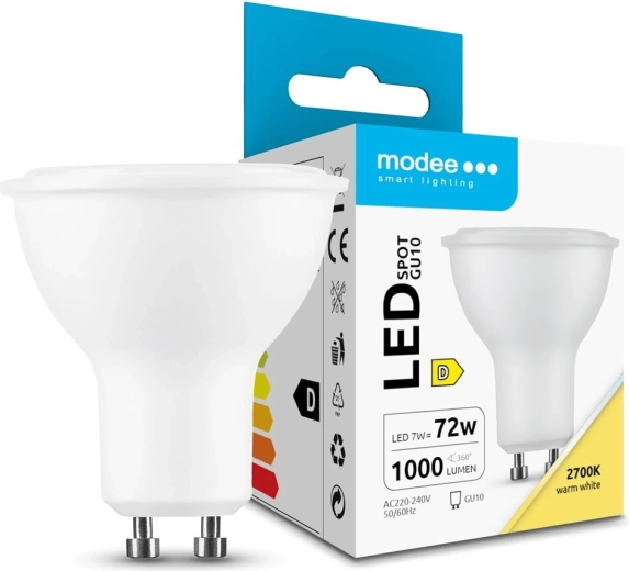 LED kohtvalgusti pirn 7 W GU10 soe valge 1000 lm MODEE