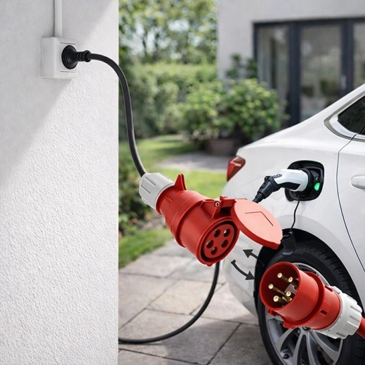 Ohutu koormus 16 A / 3,5 kW mobiilsetele EV-laadijatele