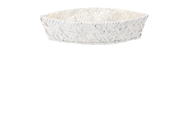Puidust lillepoti ümbris paadikujuline 42 × 16 × 9 cm, valge