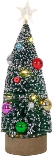 Jõuludekoratsioon kuuseke 10 LED-iga, 22 cm