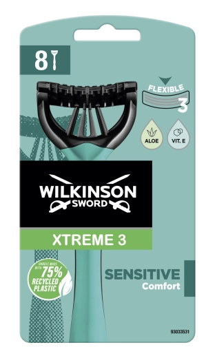 Wilkinson Sword Xtreme 3 Sensitive ühekordsed raseerijad 8 tk