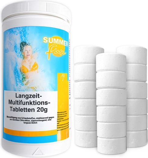 Multifunktsionaalsed klooritabletid basseini jaoks 20 g (1 kg)