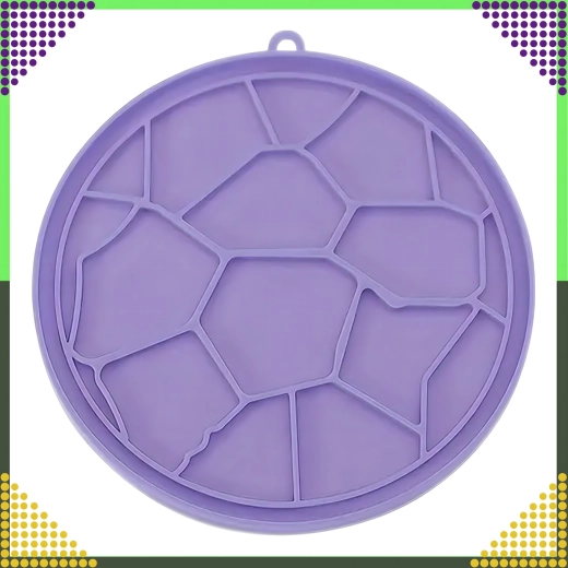 Purple silicone lick mat for dogs and cats
