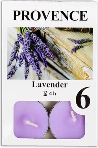 Lavendlilõhnalised teeküünlad, 6 tk