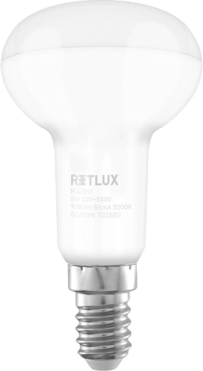 LED-reflektorpirn RETLUX R50 E14 8 W soe valge