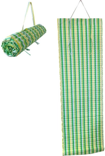 Acra rannas rullitav lamamistool 170 × 55 cm roheline triibuline – 1 tk