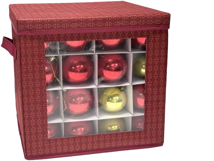 Jõuluehete hoiustamise organiseerija, punane 33 × 33 × 33 cm – 1 tk