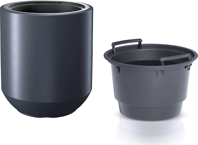 HEOS planter with insert, anthracite, diameter 39 cm