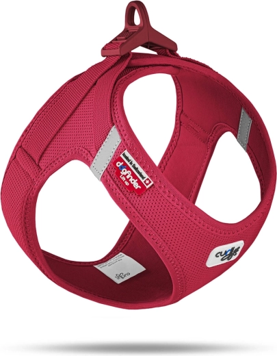 Curli Air-Mesh klõpsuga traksid koertele punane XL (12–18 kg)