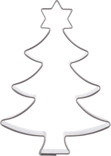 Christmas stainless-steel cookie cutter Christmas tree with a star - 1 piece