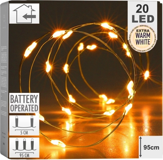 Christmas LED Wire Lights 20 LEDs 95 cm