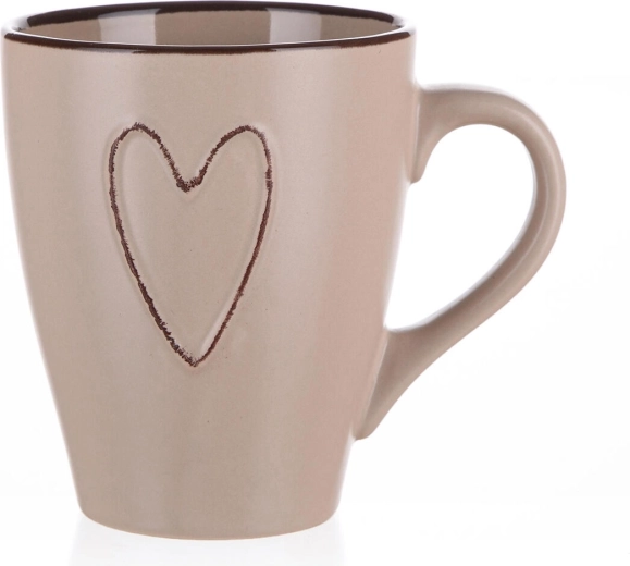 Keraamiline kruus Heart 310 ml beež