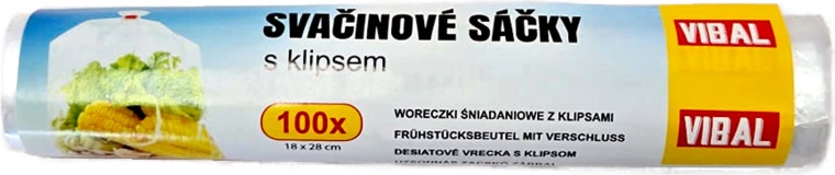 Suupistekotid klambriga 18 × 28 cm - 100 tk