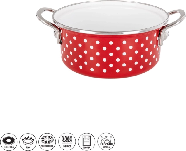 Orion Tečka Enamelled Saucepan 1.6 L