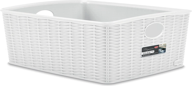 Elegance hoiukorv, plastikust, valge, 36 × 29 × 13 cm