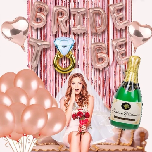 Balloonikomplekt poissmeheõhtu asemel tüdrukuteõhtuks Bride to Be – 22 tk