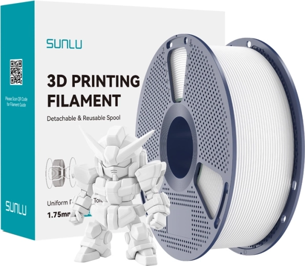 Sunlu PLA+ 2.0 filament 1,75 mm valge
