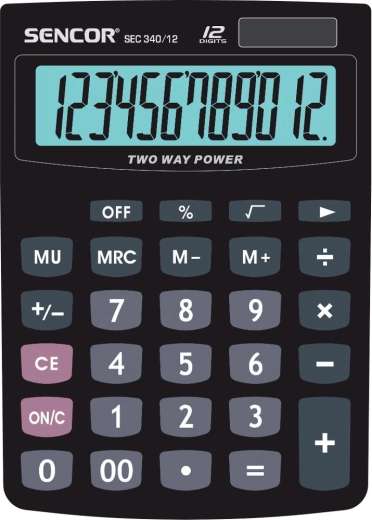 Lauakalkulaator Sencor SEC 340/12 Dual