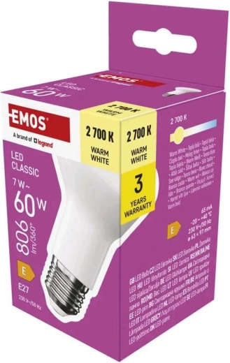 LED-pirn Classic R63 E27 7 W 806 lm soe valge
