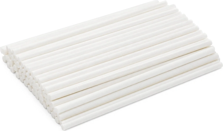 White paper sticks for lollipops and cake pops 11.5 cm - 50 pcs