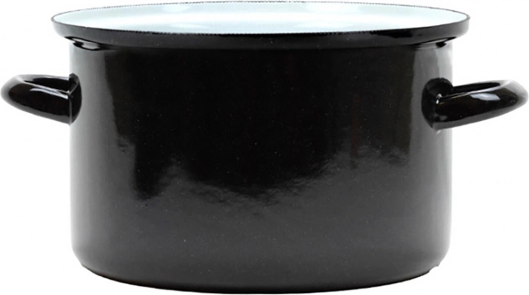 Enamel Pot BELIS Standard 22 cm, 4.5 l with Lid