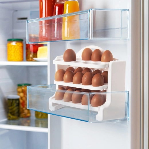 Perfect organization in the fridge and in the doors