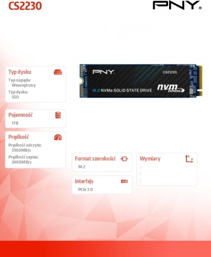 SSD Drive 1TB PNY CS2230 M.2 NVMe