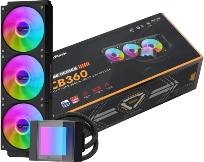 DarkFlash CB360 ARGB 360 mm must CPU vedelikjahutus