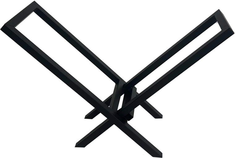 Küttepuude alus, must, 57 × 25,5 × 40 cm