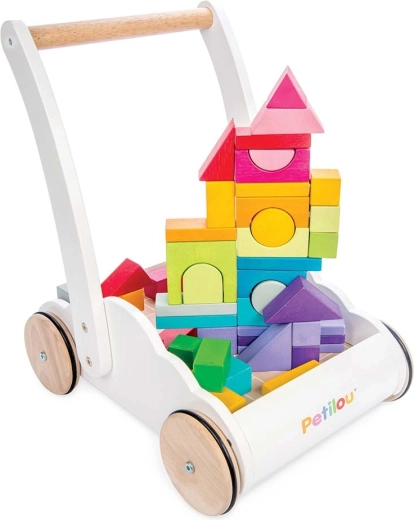 Le Toy Van wooden walker Rainbow cloud with blocks