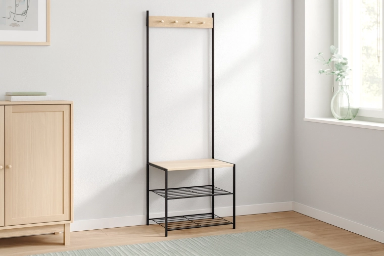 Vabalt seisev esikuriidenagi pingiga ja 3 riiuliga 60 × 40 × 175 cm