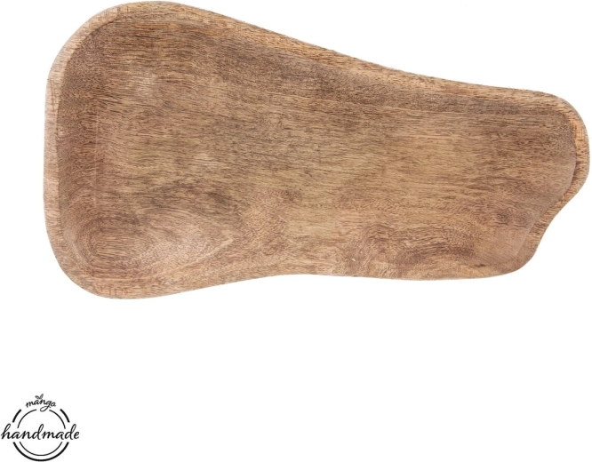 Ovaalne serveerimisalus mangopuidust 41 × 23 cm